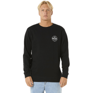 Rip Curl Stapler Crew Mens, Black, S