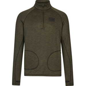 Seeland Peak Half Zip Mens, Pine Green Melange, M
