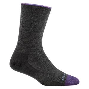 Darn Tough Solid Basic Crew Lightweight Womens, Charcoal, L