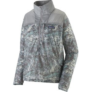 Patagonia Houdini Stash 1/2 Zip Pullover Womens, Rock Wash: Thermal Blue / Salt Grey, XL