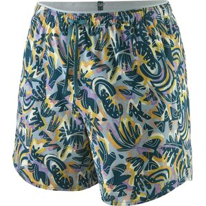 Patagonia Multi Trails Shorts 5 1/2" Womens, Wild Botanist: Thermal Blue, L