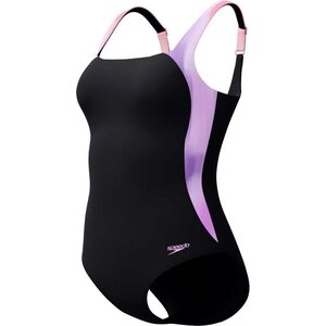 Speedo Shaping LunaLustre Printed 1-Piece, Neon Violet, 34 (EUR 38)