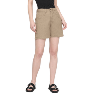 Duer Stretch Canvas High Rise Relaxed Short Womens, Tan, 30"