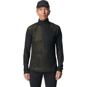 Houdini Pace Flow Half Zip Womens, True Black, L