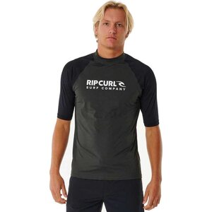 Rip Curl Shock UPF Short Sleeve Mens, Black Marle, XL