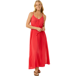 Rip Curl Classic Surf Maxi Dress, Hibiscus Red, S