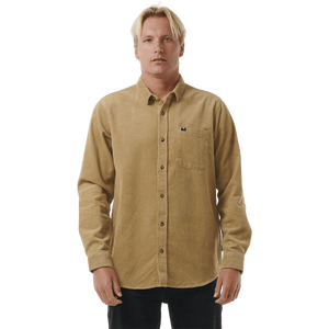 Rip Curl Classic Surf Cord Long Sleeve Shirt Mens, Dark Khaki, 2XL