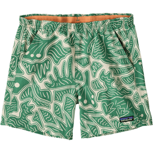 Patagonia Baggies Shorts 5" Womens, Bees and Flowers: Heartleaf Green, M