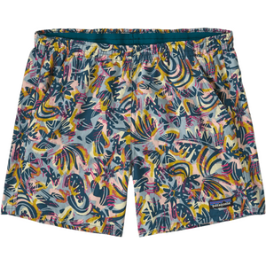 Patagonia Baggies Shorts 5" Womens, Wild Botanist: Tidal Teal, L