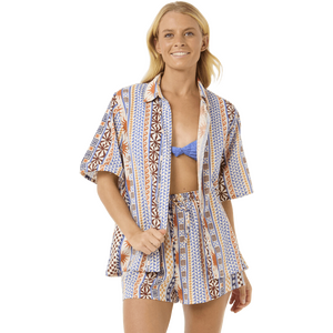 Rip Curl San Carlos Short Sleeve Shirt Womens, Multi, M