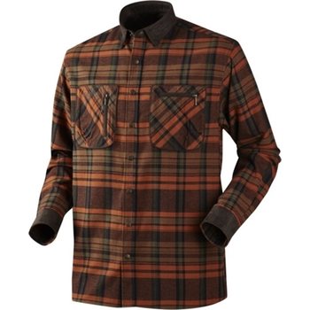 Härkila Pajala Shirt, Burnt Orange Check, 3XL