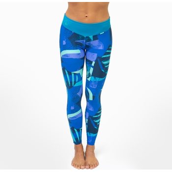 Fourth Element Hydro Leggings Fin Collection Women's, Blue Pattern, UK 8