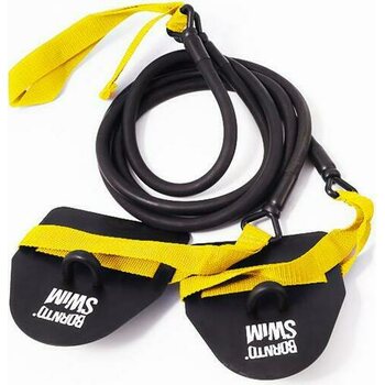 BornToSwim Resistance Bands with Paddles (for Swimmers and Triathletes), Easy (yellow)