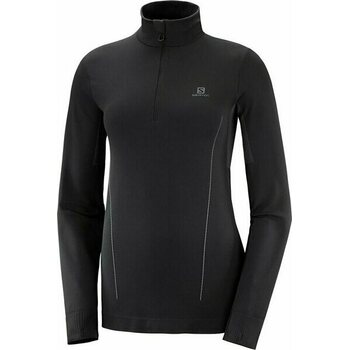 Salomon Comet Seamless Half Zip Womens, Black / Ebony, XL