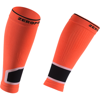 Zero Point Intense 2.0 Compression Calf Sleeves, Devils Orange, XL (calf 42-47 cm)