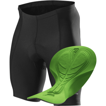 Löffler Bike Pants Basic, Black w/ Green seat pad (999), 44