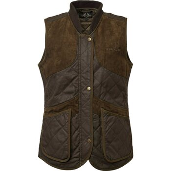 Chevalier Vintage Shooting Vest Womens, Leather Brown, 38W