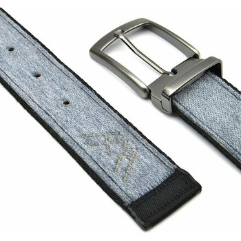 Skinalp Belt ECO, Grey / Black ECO, Nickel-free buckle, 120 cm / 4cm