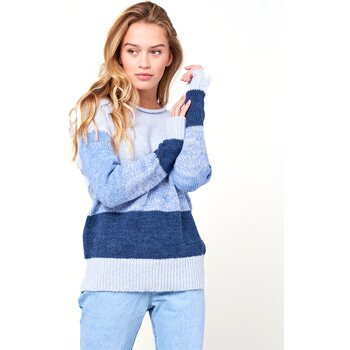 Rip Curl Anita Striped Sweater Womens, Blue Yonder, M