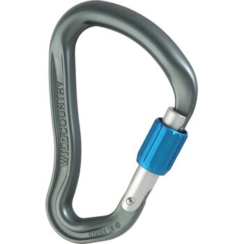 Wild Country Ascent HMS Screwgate Carabiner, Gunmetal / Blue