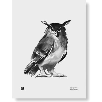 Teemu Järvi Paper Poster Small, 30 x 40 cm, Owl