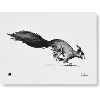 Teemu Järvi Paper Poster Small, 30 x 40 cm, Squirrel