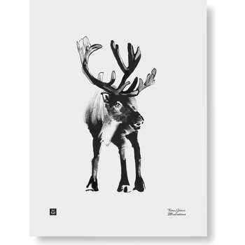 Teemu Järvi Paper Poster Small, 30 x 40 cm, Reindeer