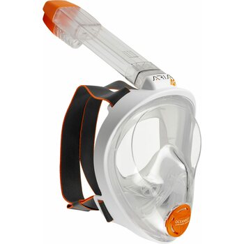 Ocean Reef ARIA JR Full Face Snorkeling Mask, White/ Clear Opaque, XS
