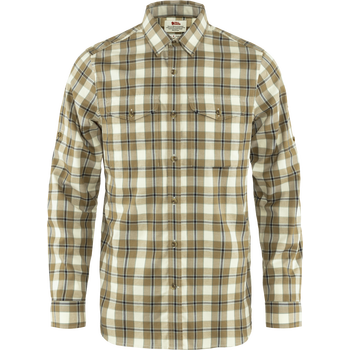 Fjällräven Singi Flannel Shirt Long Sleeve Mens, Buckwheat Brown/ Patina Green (232-614), M