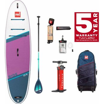 Red Paddle Co Ride 10'6" x 32" opakowanie, Special Edition Purple/White | with Cruiser Tough Paddle