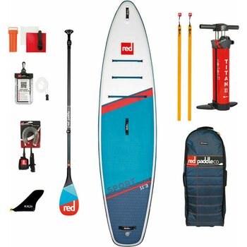 Red Paddle Co Sport 11'3" x 32" paket, Blue | with Carbon 50 Nylon Paddle (2021)