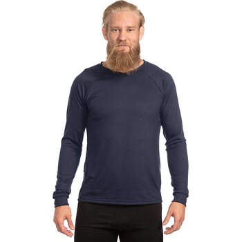 Keli Merinovilla Pitkähihainen Paita Unisex, Tummansininen, M