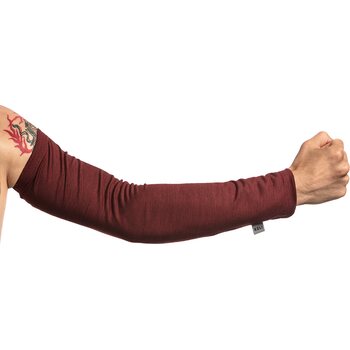Keli Merino Wool Arm Warmers, Brown, L