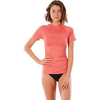 Rip Curl Golden Rays Short Sleeve UV Tee
 Womens, Coral, 6