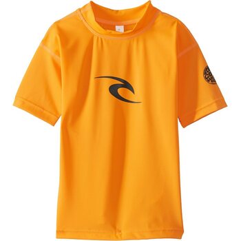 Rip Curl Grom Corpo Short Sleeve Rash Guard (0-6 Years), Orange, 0