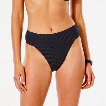 Rip Curl Premium Surf High Waist Cheeky Bikini Pant, Black, XL