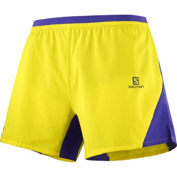 Salomon Cross 5" Shorts Mens, Empire Yellow / Deep Blue, XL