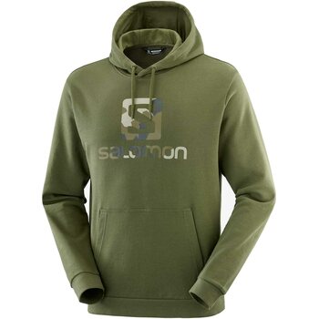 Salomon Outlife Logo Summer Hooded Pullover Unisex, Olive Night, XL