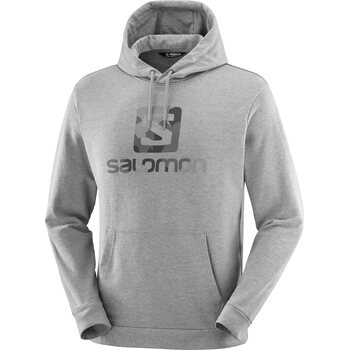 Salomon Outlife Logo Summer Hooded Pullover Unisex, Mid Grey / Heather, S