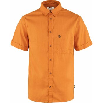 Fjällräven Övik Travel Shirt SS Mens, Spicy Orange (206), M