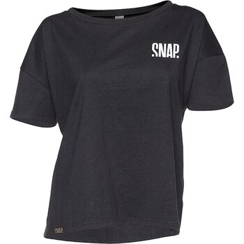 SNAP Crop Top Hemp T-Shirt Womens, Black, S