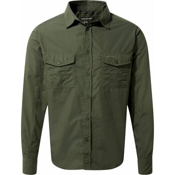 Craghoppers Kiwi Long Sleeved Shirt Mens, Woodland Green, S