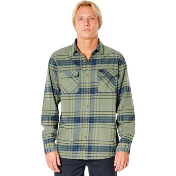 Rip Curl Salt Water Culture Flannel Shirt Mens, Forest Green, M
