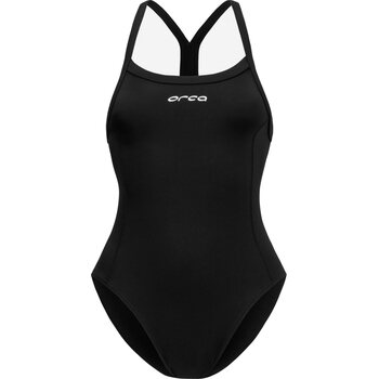 Orca Core One Piece Thin Strap Swimsuit Womens, Black, S