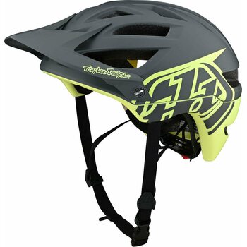 Troy Lee Designs A1 Helmet MIPS, Classic Grey / Yellow, XL/XXL (60-62 cm)