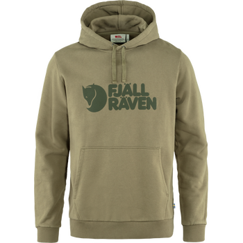 Fjällräven Logo Hoodie Mens, Light Olive (622), XL