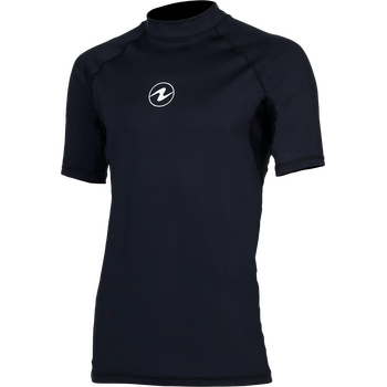 AquaLung Rashguard Slim Fit SS Mens, Black / Black, S