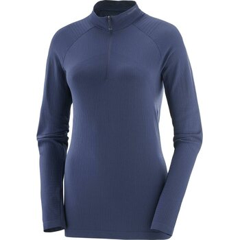 Salomon Essential Seamless HZ Base Womens, Mood Indigo, XS