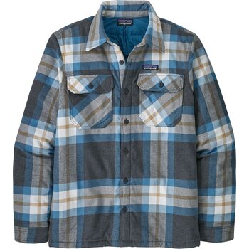 Patagonia Insulated Organic Cotton MW Fjord Flannel Shirt Mens, Forestry: Ink Black, S