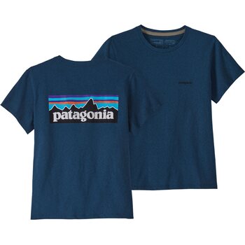 Patagonia P-6 Logo Responsibili-Tee Womens, Wavy Blue, XL